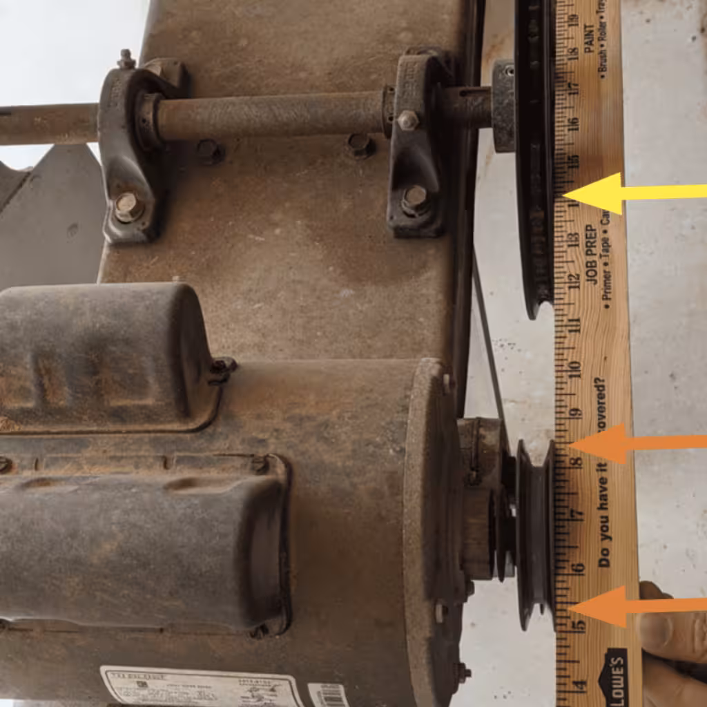 Motor sheave and flywheel alignment