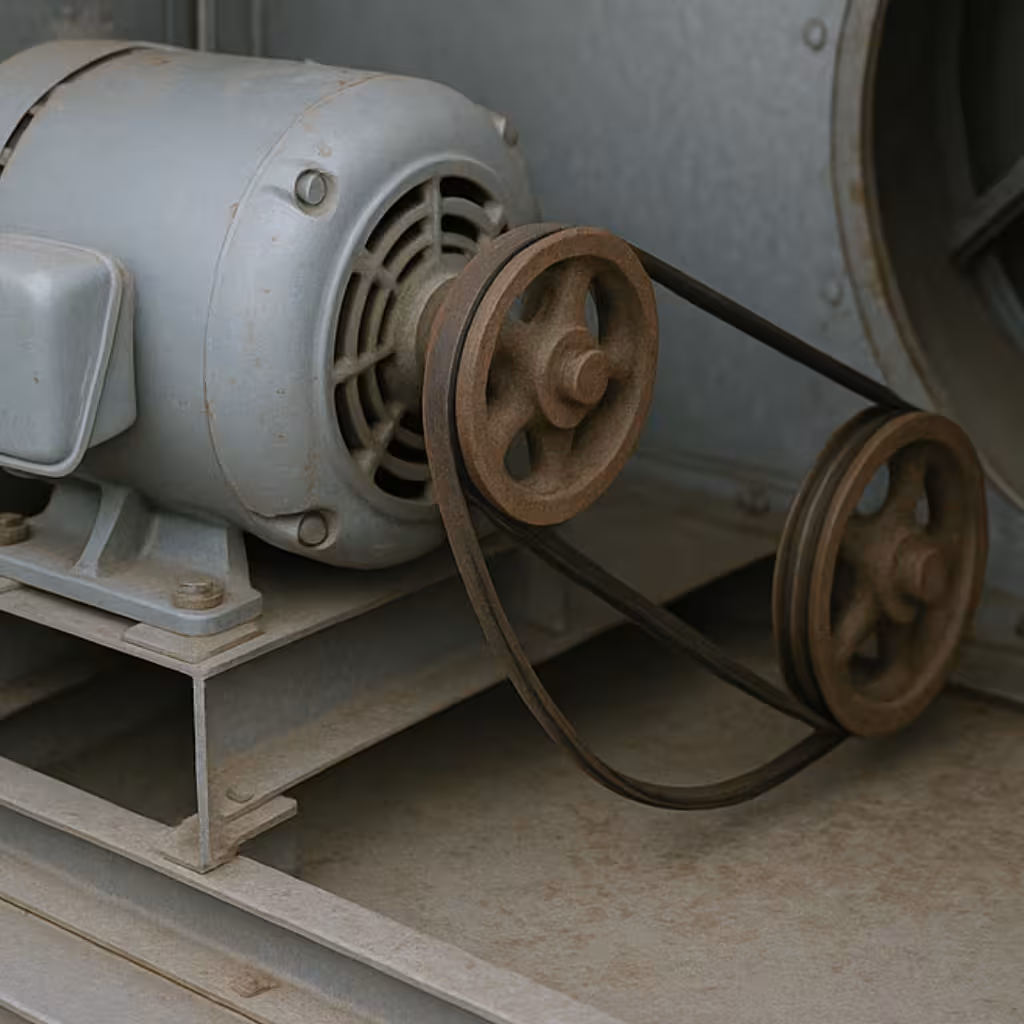 HVAC belt adjustment