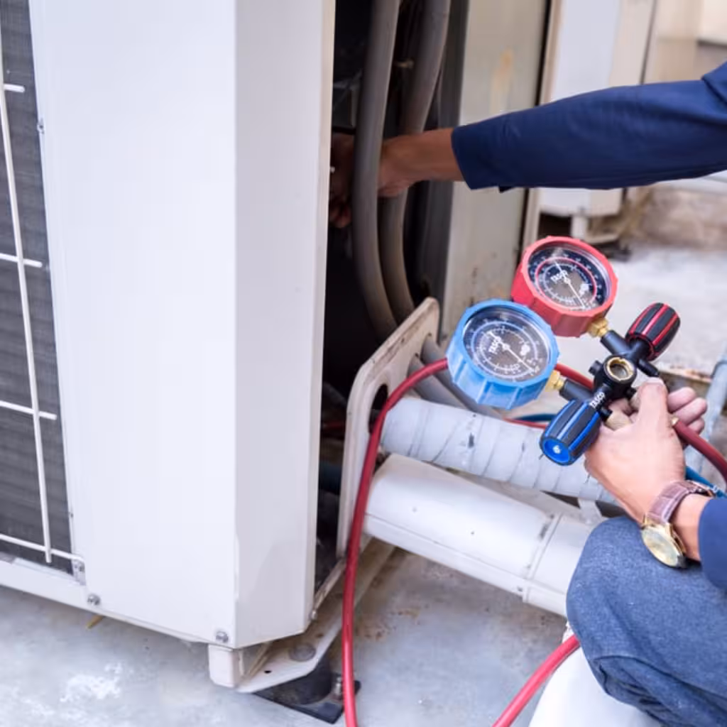 Checking refrigerant levels and leaks